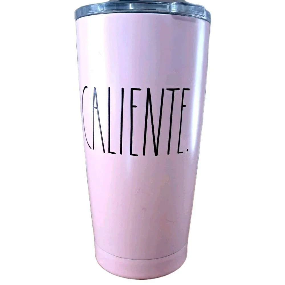 Rae Dunn Pink 17 oz. Stainless 